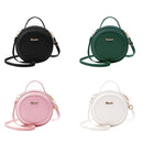 3pcs Women Alligator PU Circle Zip Crossbody Shoulder Bag Handbag(Black)