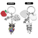 heart to teacher little minds Gift For Teacher Jewelry Keyring Teacher Keychain