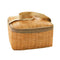 Portable Wicker Rattan Waterproof Tableware Insulated Thermal Basket Z4Y1