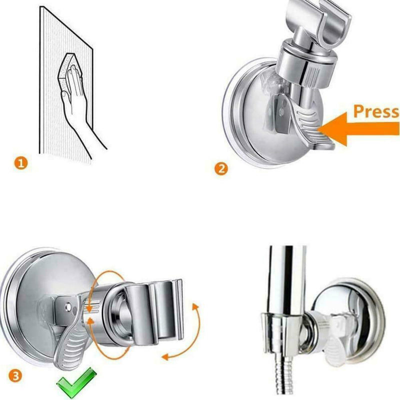 Shower Hose Head Holder Suction Brackets Adjustable Nozzles Wall Universal M5S4
