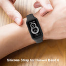 Strap for Huawei Honor Band 6 Pro Silicone Wristband Replacement (Black)