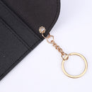 Fashion Leather Women Wallet Multi-slots Keychain Card Holder Coin Clutch Pur