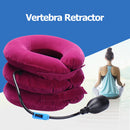 Inflatable Neck Stretcher Air Cervical Traction Massage Pillow (Rose Red) Newly