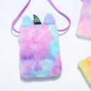 Women Cartoon Crossbody Shoulder Bags Plush Handbag Kids Mini Flap Phone Pouch