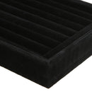 Velvet Earrings Ear Studs Display Stand Holder Organizer Rack (Black)