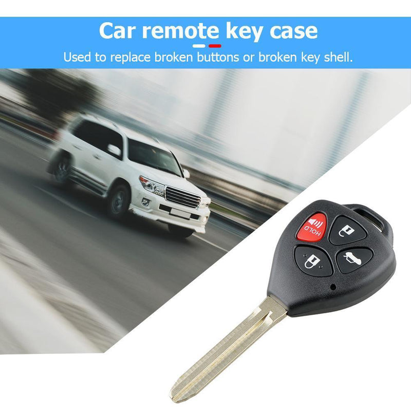 Car 4 Buttons Remote Key Case Key Shell Blank Replacement for RAV4 2006-2010