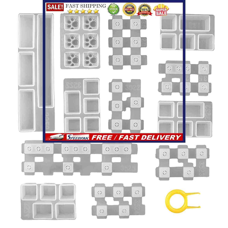 Keycaps Mold Set - Crystal Casting Key Cap Mold for Mechanical Keyboards Cr
