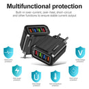 4 Port USB Mobile Wall Charger 3.1A Power Charge Adapter for Smart Phone Tablet