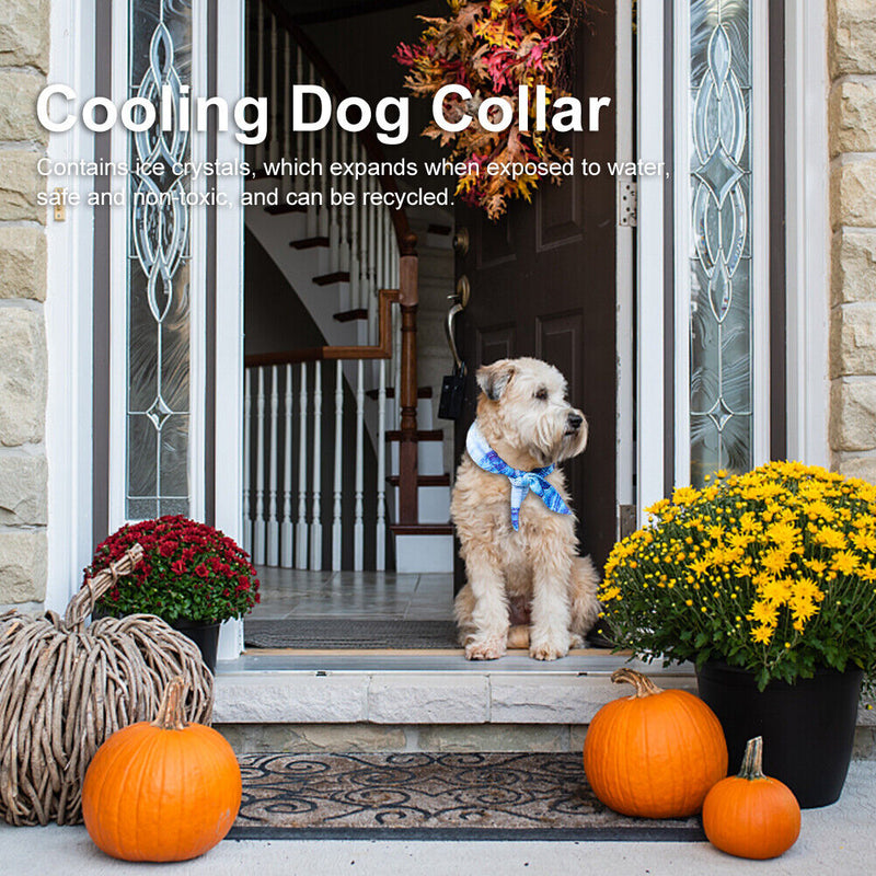 Relieve Summer Hot Dog Cat Cooling Bandana Pet Cooler Ice Scarf Collar Relief