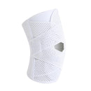 Knee Support Arthritis Injuries Basketball Compression Knee Brace (White L)
