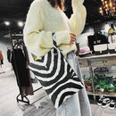 Leopard Print Leather Clutch Women Purse Zip Wallet Travel Makeup Storage Bag