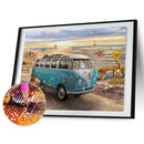 5D DIY Full Drill Diamond Painting Bus Cross Stitch Embroidery Mosaic Craft Set Wall