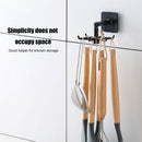 Practical Wall Pot Brush Storage Rack Save Space Bathroom Tools with Card Gro