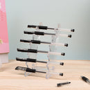 rack 6-Layer Stand Clear Brush Holder Acrylic Pen Holder Display Stand 6-Slots