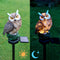 Solar LED Lawn Lights Owl Outdoor Landscape Statue Night Lamp (Dark Brown) Newly