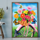 Diamond Painting Butterfly flowers Full Round Rhinestone Wall