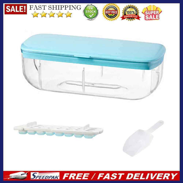 3 in 1 Ice Cube Tray with Lid Silicone Ice Container Maker Mold Bar Kitchen T