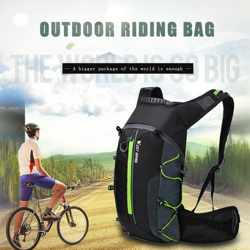 WEST BIKING 10L Bicycle Backpack Bag for Outdoor Sports Climbing (Green)