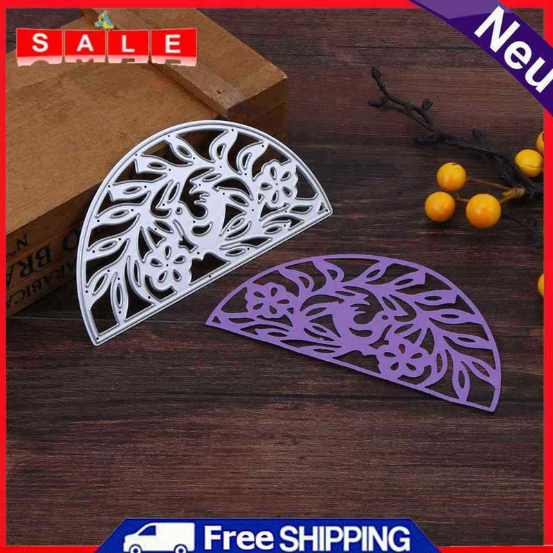 Snowvirtuos Semicircle Lace Flower Metal Cutting Tools Stencil for Scrapboo