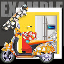 Cute Cartoon Animal Stickers Cool Graffiti Sturdy Self-adhesive Stickers