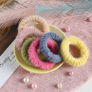 Colorful Hair Accessorier Headband Ponytail Holder Plush Scrunchies Rubber