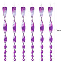 6pcs Bird Repellent Stick Reflective Spiral Deterrent Garden Decor (Purple)