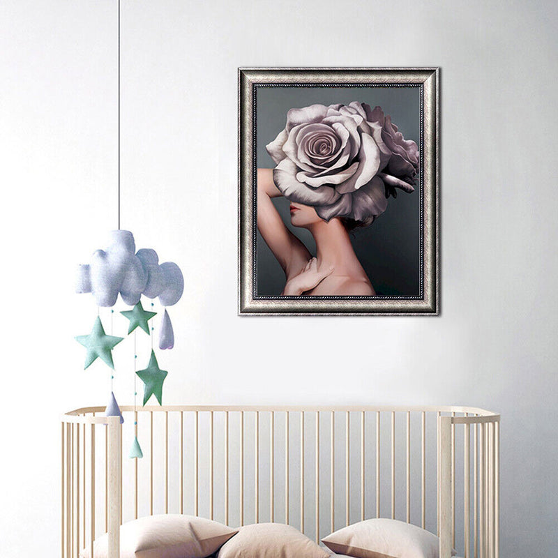 40x50cm Frameless Flower Girl Painting DIY Oil Paint By Numbers Picture Decor