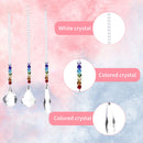 Crystal Ornaments 3 Pack Clear Glass Crystal Hanging Decoration with Chain