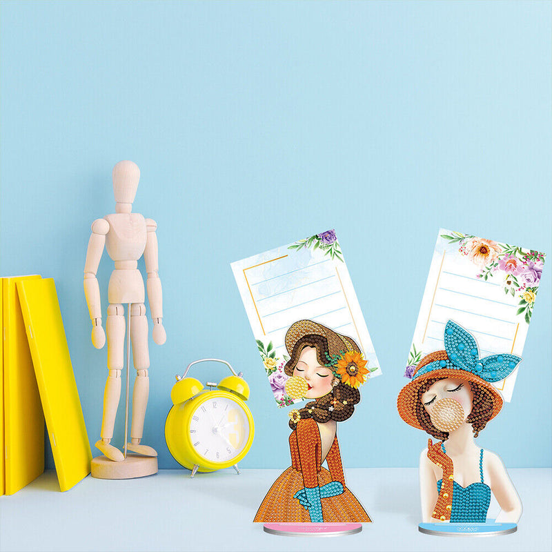 2pcs Diamond Painting Note Holder Valentine Gift Card Table Stand (BQJ02)