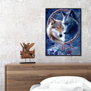 Full Embroidery Wolf 3-Strand 11CT Printed Cross Stitch Cotton DIY Kit for Home