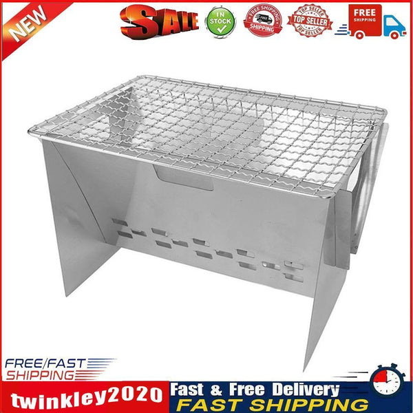 Mini Portable BBQ Grill Stove Stainless Steel Camping Picnic Cooking Tool Newly