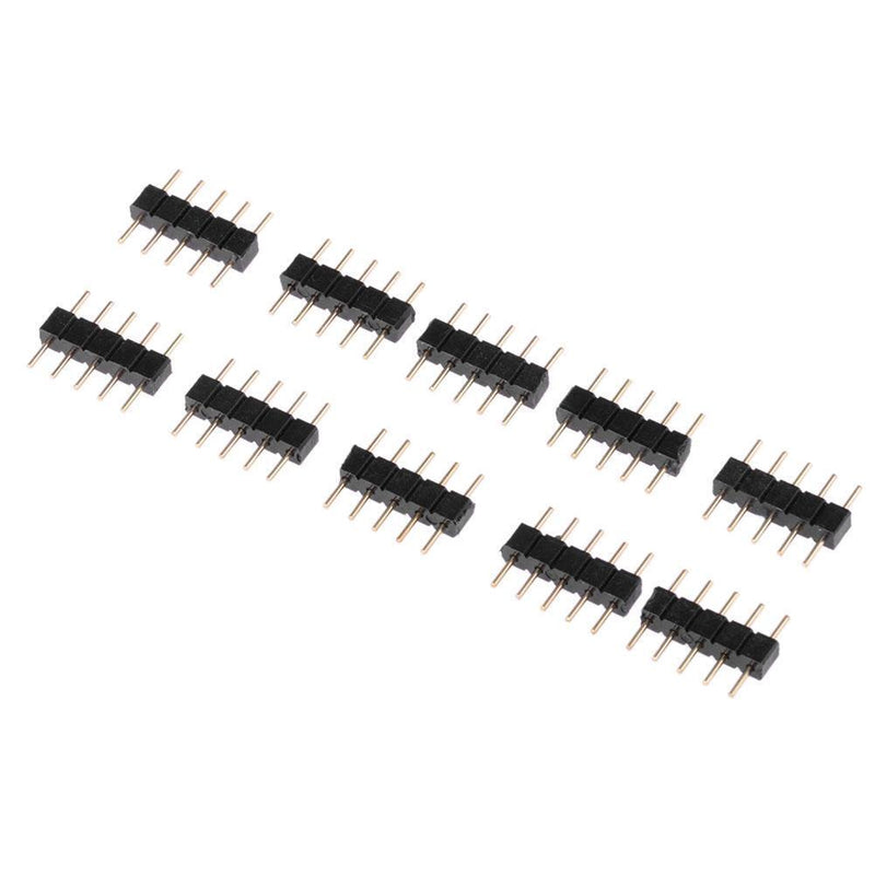 10pcs Male Connector Pin Needle for LED Strip(5Pin RGBW5050)(Black) Newly