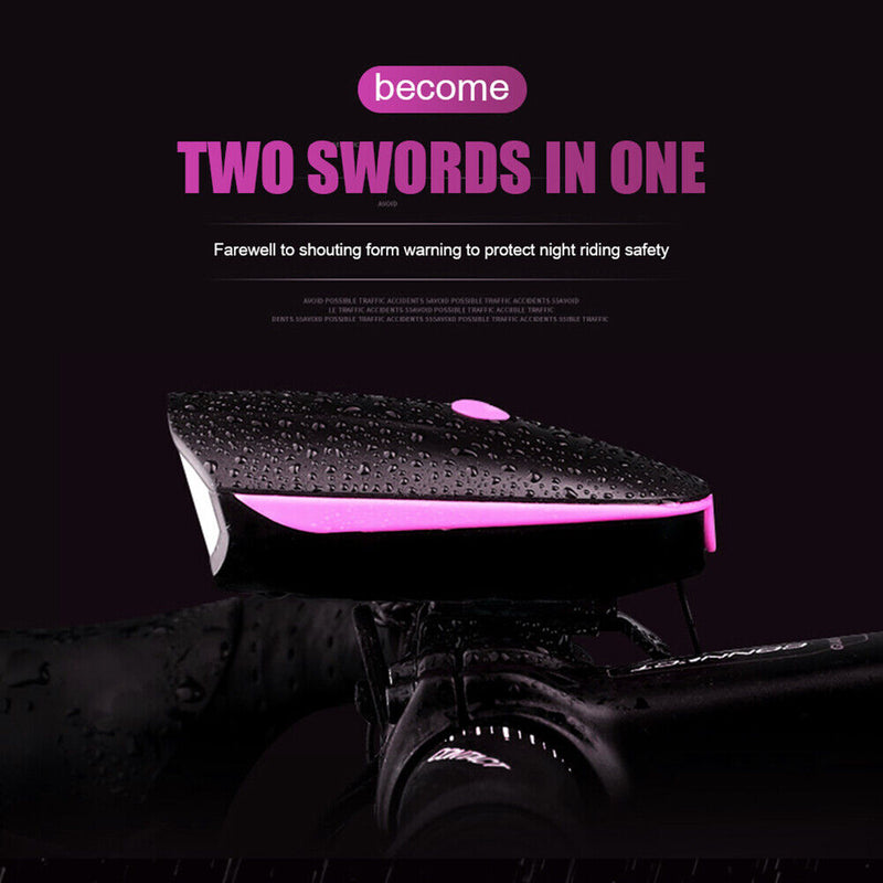 XPG LED MTB Bike Front Light 5W 240LM Head Lamp Bicycle Cycling Horn Headlights