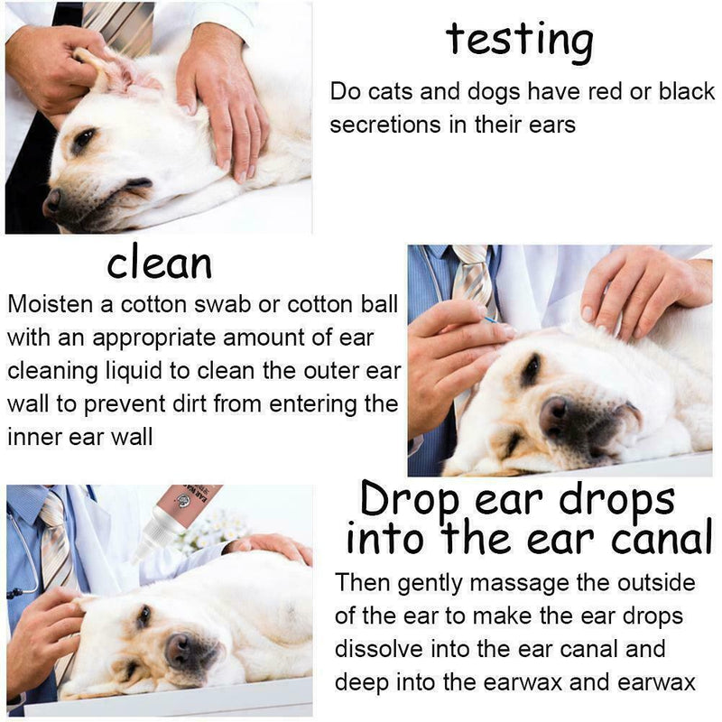 Dog and Cat Pet Ear Cleaner Drops,Itching,Mites,Wax,Odour UK L6D8