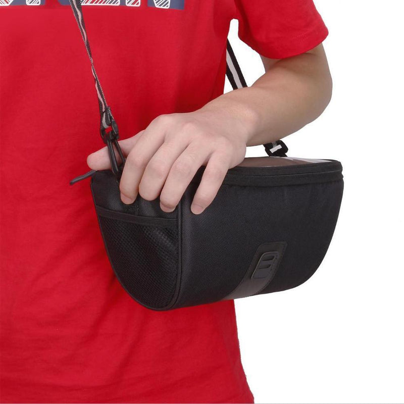 Multi-function bike wheel front handlebar bag for MTB folding bike