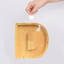 Creative Saving Box 26 English Alphabet Wooden Money Storage Box Jar (D) Newly