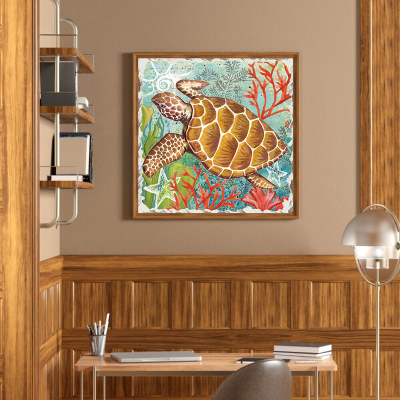Handmade Sea Turtle 5D DIY Full Round Drill Drawing Kit Diamond Painting Craft