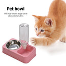 Automatic Drinking Water Bowl Pet Cat Dog Puppy Food Feeder Waterer (Pink)
