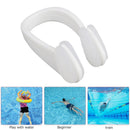 Soft Silicone Swimming Earplugs Nose Clip Diving Surfing Nose Clips (White)