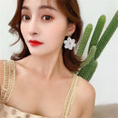Korean Fresh Wild Dangle Earrings Flower Earrings Lovely Transparent Flowers
