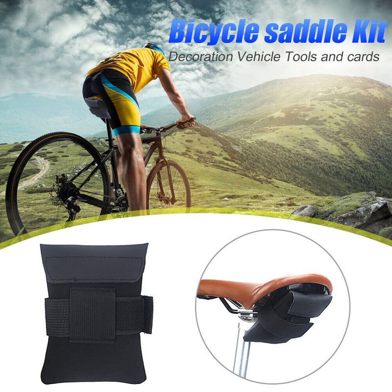 Mountain Bike Seat Cushion Saddle Bag Folding Bicycle Tail Toolkit Package
