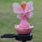 Solar Flower Fairy Light Outdoor Pixie Lawn Stake Lamp Garden Decor (Pink)