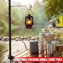 Lantern Post Pole - Collapsible Hanging Light Stand Holder for Camping Fishing