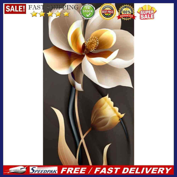 5D DIY Diamond Painting Kits Golden Flowers Full Round Drill Wall Decor Craft
