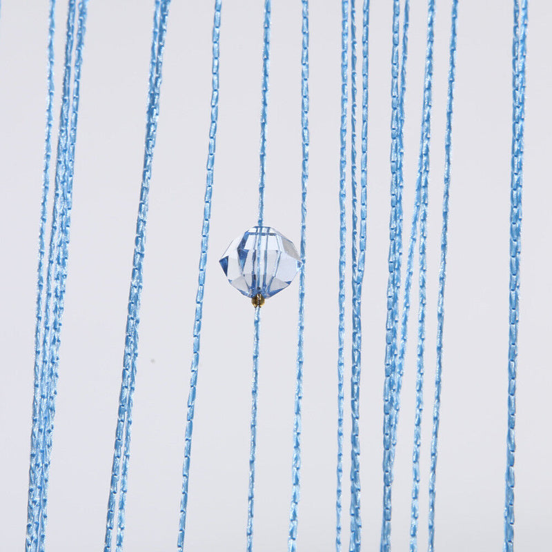 Decorative String Curtain Beads Wall Panel Fringe Room Door Window Blue Newly