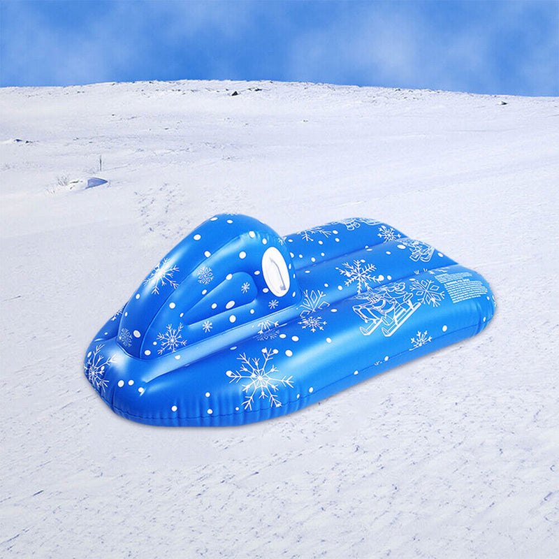 120cm Cute Thickened PVC Inflatable Snow Ski Circle with Handle for Adults