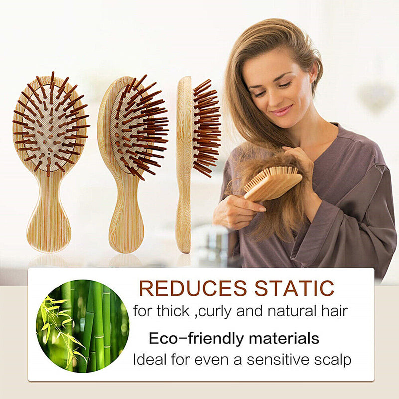 Healthy Care Anti-static Scalp Massage Wooden Cushion Airbag Comb Hair Brush