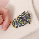 Crystal Boho Enamel Pins Peacock Brooches Animal Bird Pins Wedding Accessories