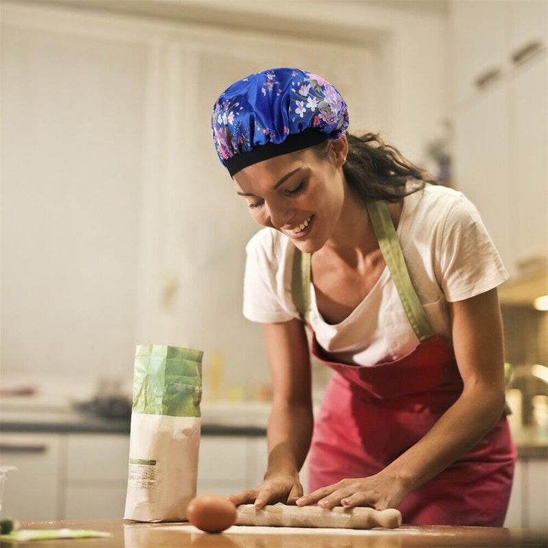 Women Wide Band Haircare Chemo Caps Hair Cover Satin Bonnet Sleep Cap Night Hat