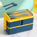 1400ML Bento Box Portable Double Layer Lunch Containers With Utensil for Outdoor